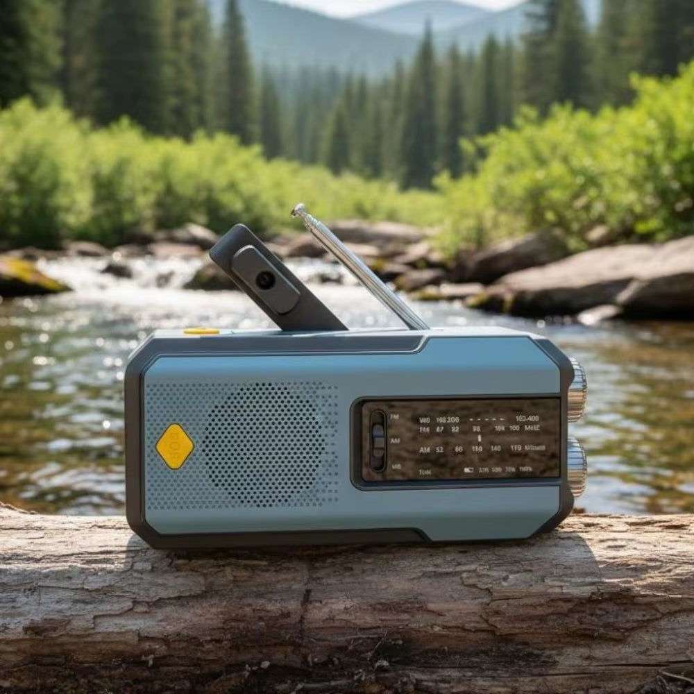 Emergency Radio Solar Power Hand Crank Radio Global Receiver High Quality LED Torch Reading Light SOS Alarm 2000Mah