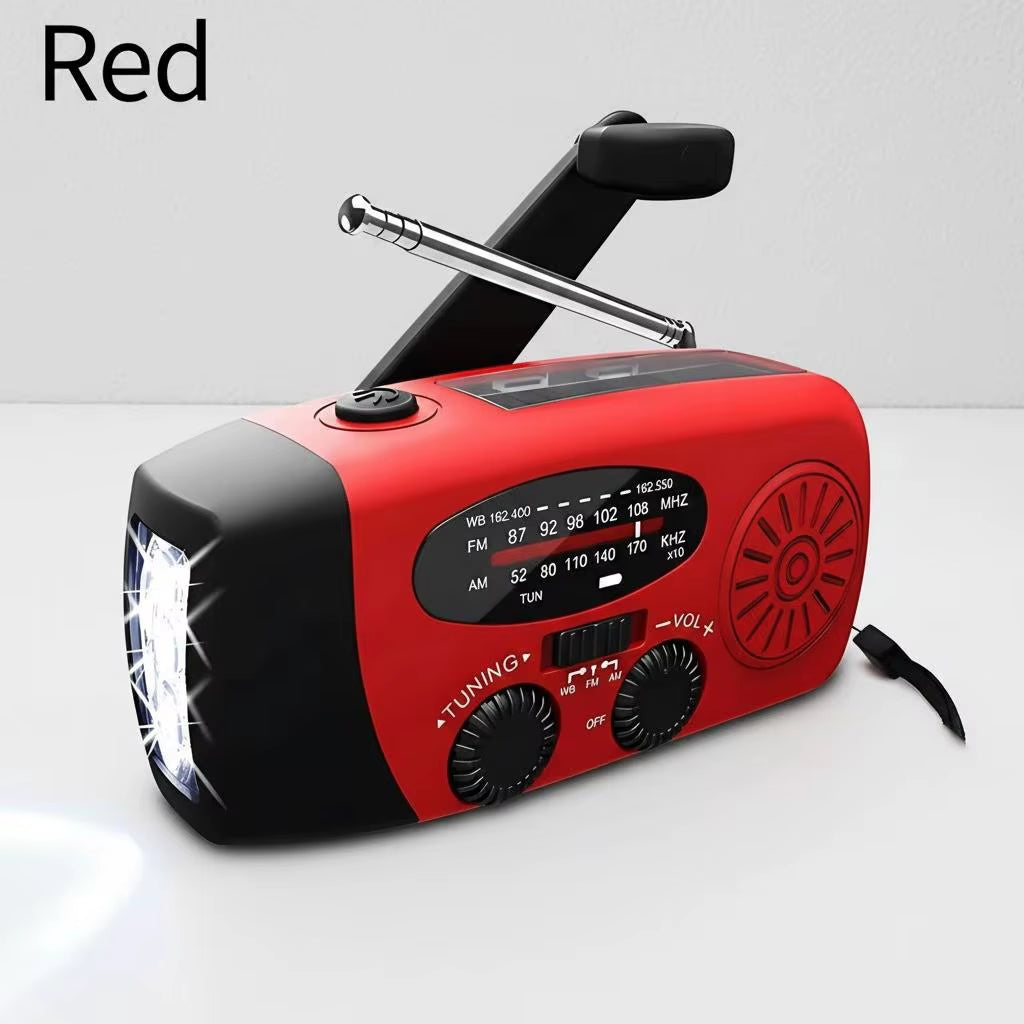 Emergency Radio Solar Power Hand Crank Radio Global Receiver High Quality LED Torch Reading Light SOS Alarm 2000Mah