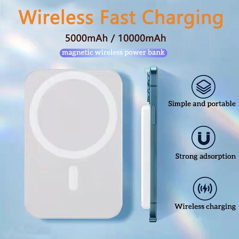 10,000mAh Magnetic Wireless Power Bank Charger