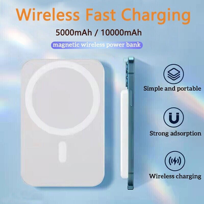 10,000mAh Magnetic Wireless Power Bank Charger