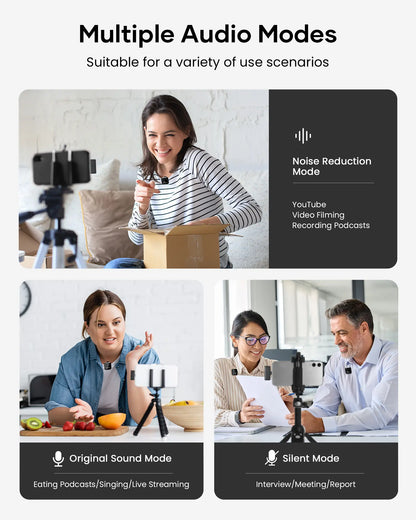 Mother'S Day Sale！Kukiho Wireless Lavalier Microphone for Iphone Ipad Android with Charging Case Audio Smartphone Audio Smartphone