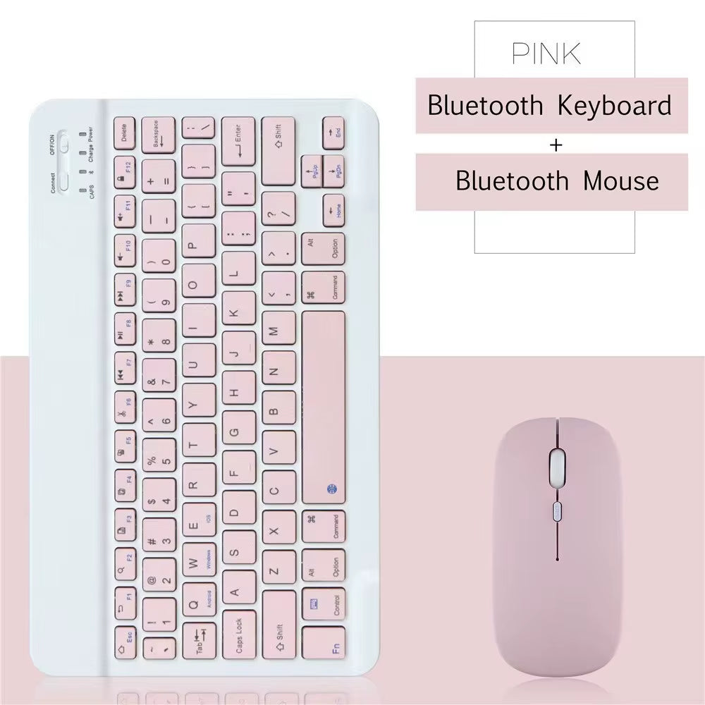 10 Lnch Wireless Bluetooth Mini Keyboard for Ipad Phone Tablet Portable Bluetooth Keyboard and Mouse for Samsung Xiaomi Android