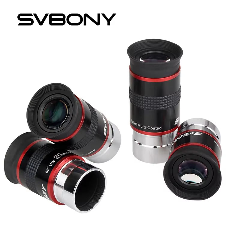 68° Ultra Wide Angle 6Mm/ 9Mm /15M /20Mm Telescope Eyepiece FMC 1.25" for Astronomical Telescope