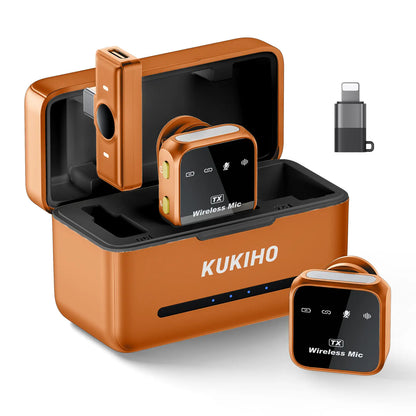 Mother'S Day Sale！Kukiho Wireless Lavalier Microphone for Iphone Ipad Android with Charging Case Audio Smartphone Audio Smartphone