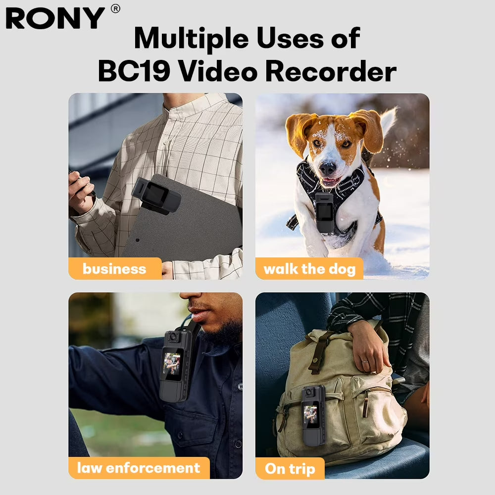128GB 180° Rotate Mini Body Camera - 1080P Wearable Camcorder with Night Vision - Long Battery Life Audio Video Camera for Daily Records