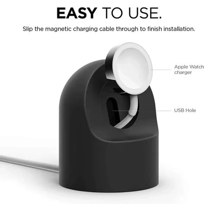 Charger Stand for Apple Watch Series 9 8 Ultra 7 6 5 SE 4 3 2 Charger Dock Station Silicone Bracket Iwatch Charging Cable Holder