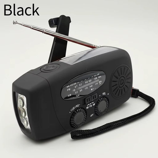 Emergency Radio Solar Power Hand Crank Radio Global Receiver High Quality LED Torch Reading Light SOS Alarm 2000Mah