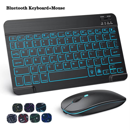 10 Lnch Wireless Bluetooth Mini Keyboard for Ipad Phone Tablet Portable Bluetooth Keyboard and Mouse for Samsung Xiaomi Android