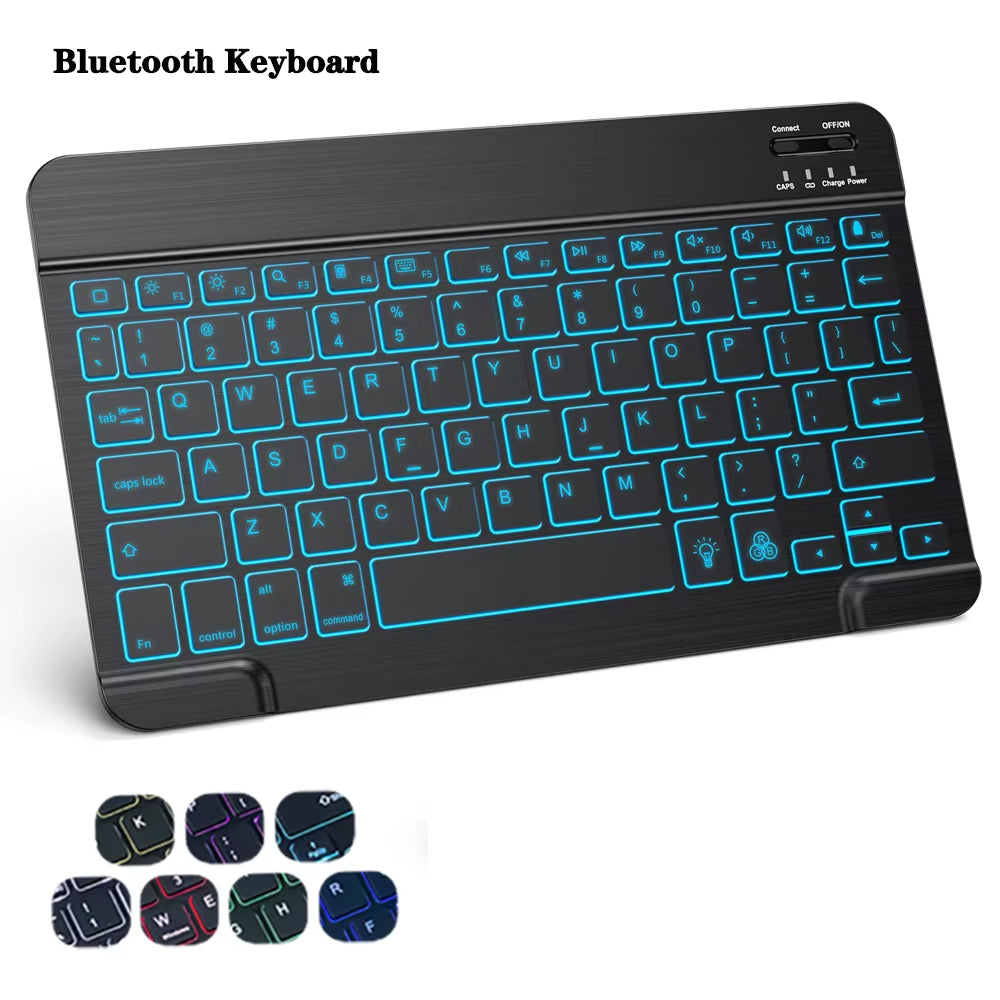 10 Lnch Wireless Bluetooth Mini Keyboard for Ipad Phone Tablet Portable Bluetooth Keyboard and Mouse for Samsung Xiaomi Android