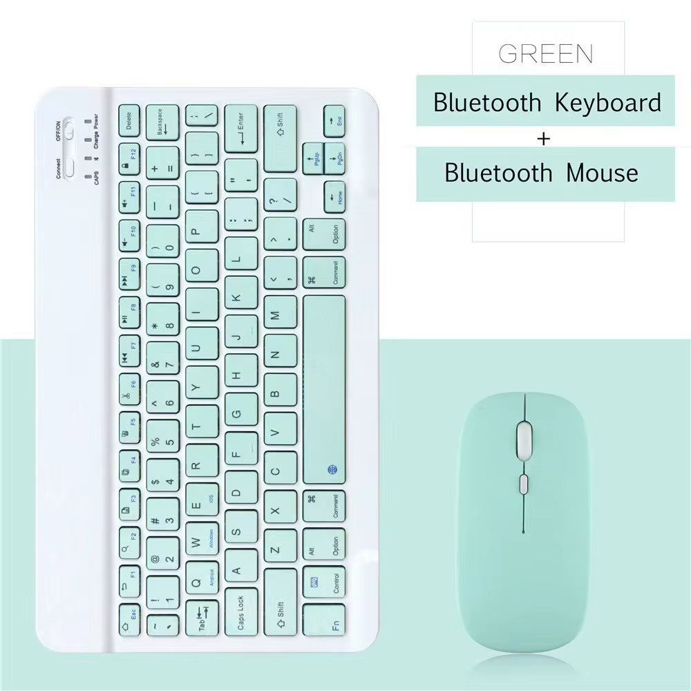 10 Lnch Wireless Bluetooth Mini Keyboard for Ipad Phone Tablet Portable Bluetooth Keyboard and Mouse for Samsung Xiaomi Android