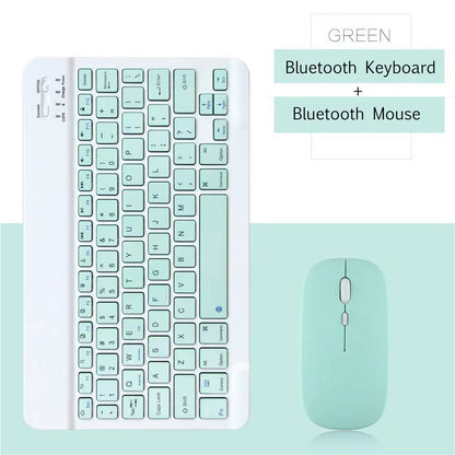 10 Lnch Wireless Bluetooth Mini Keyboard for Ipad Phone Tablet Portable Bluetooth Keyboard and Mouse for Samsung Xiaomi Android
