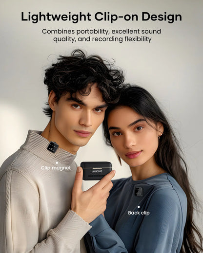 Mother'S Day Sale！Kukiho Wireless Lavalier Microphone for Iphone Ipad Android with Charging Case Audio Smartphone Audio Smartphone