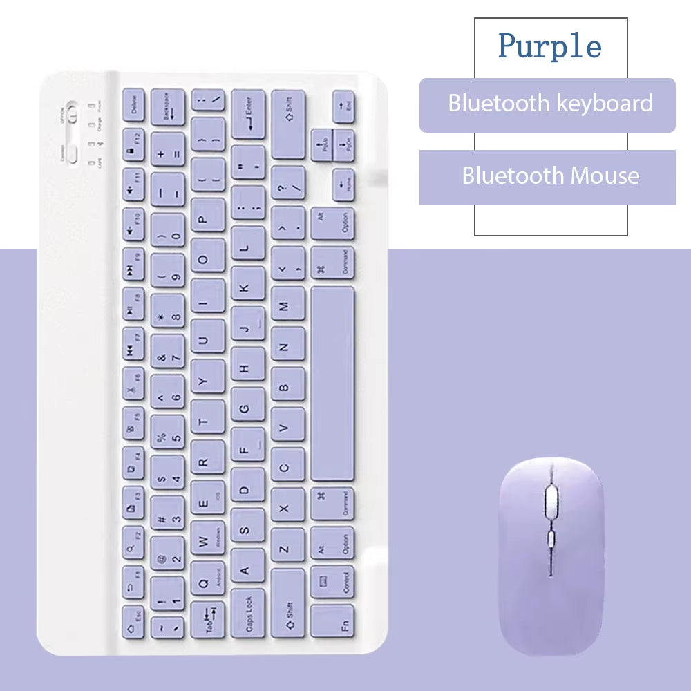 10 Lnch Wireless Bluetooth Mini Keyboard for Ipad Phone Tablet Portable Bluetooth Keyboard and Mouse for Samsung Xiaomi Android