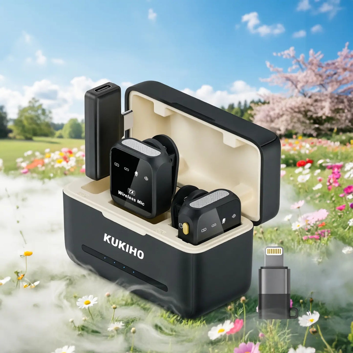 Mother'S Day Sale！Kukiho Wireless Lavalier Microphone for Iphone Ipad Android with Charging Case Audio Smartphone Audio Smartphone