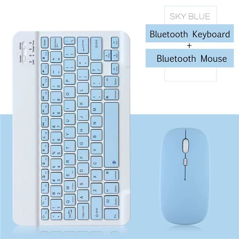 10 Lnch Wireless Bluetooth Mini Keyboard for Ipad Phone Tablet Portable Bluetooth Keyboard and Mouse for Samsung Xiaomi Android