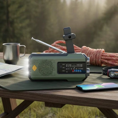 Emergency Radio Solar Power Hand Crank Radio Global Receiver High Quality LED Torch Reading Light SOS Alarm 2000Mah